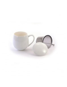 TAZA CON FILTRO BLANCA