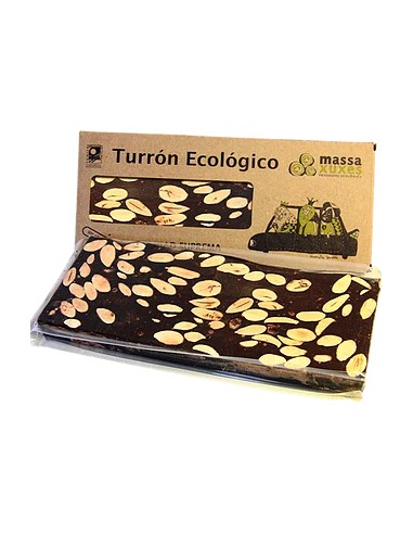 TURRÓN DE CHOCOLATE NEGRO SIN AZÚCAR BIO
