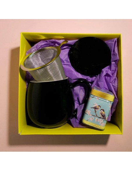 PACK PERSONALIZABLE TAZA CON FILTRO NEGRA