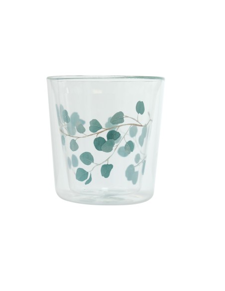 VASO DE CRISTAL GREEN LEAVES