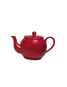 TETERA DE PORCELANA CON FILTRO ROJA