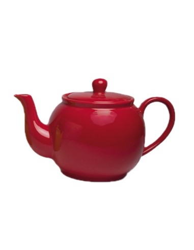 TETERA DE PORCELANA CON FILTRO ROJA