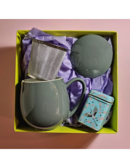 PACK PERSONALIZABLE TAZA CON FILTRO GRIS