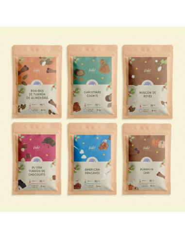 PACK ILUSTRADO DE TÉS DE NAVIDAD