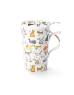 TAZA CON FILTRO GATOS